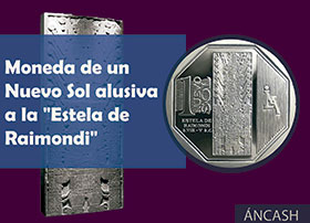 Moneda de Un Nuevo Sol alusiva a la Estela de Raimondi