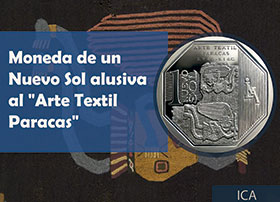 Moneda de Un Nuevo Sol alusiva al Arte Textil Paracas