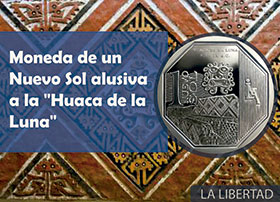 Moneda de Un Nuevo Sol alusiva a la Huaca de la Luna