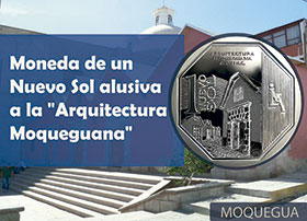 Moneda de Un Nuevo Sol alusiva a Arquitectura Moqueguana