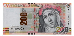 Nuevos Billetes de S/. 200 anverso