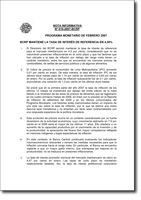 Nota Informativa del Programa Monetario