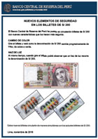 Afiche del billete de S/. 200 - 2012