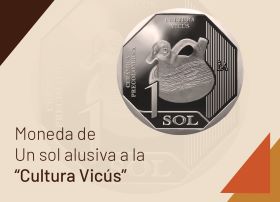 Moneda de un Nuevo Sol alusiva a la Cultura Vicus