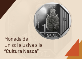 Moneda de un Nuevo Sol alusiva a la Cultura Nasca