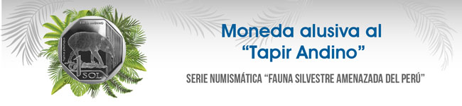 Moneda alusiva al Tapir Andino