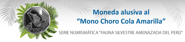 Moneda alusiva al Mono Choro Cola Amarilla