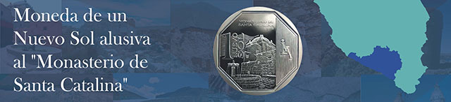 Moneda de Un Nuevo Sol alusiva al Monasterio de Santa Catalina