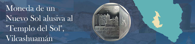 Moneda de Un Nuevo Sol alusiva al Templo del Sol Vilcashuamán