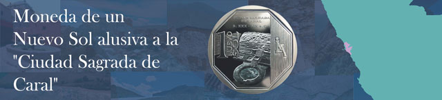 Moneda de Un Nuevo Sol alusiva a la Ciudad Sagrada de Caral