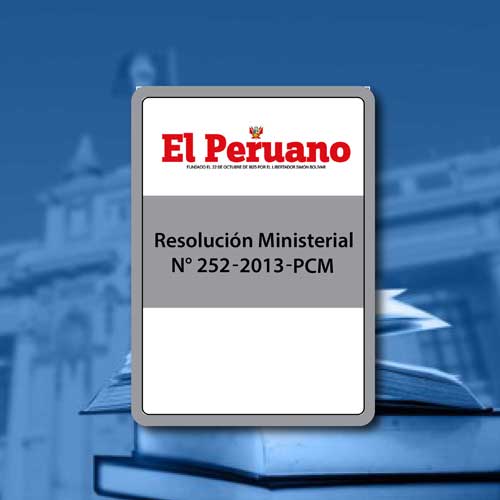 Resolución Ministerial N° 252-2013-PCM