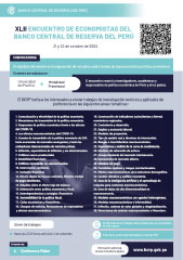 XLI Encuentro de Economistas del BCRP