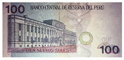 Billetes anteriores de S/. 100 reverso