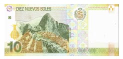 Nuevos Billetes de S/. 10 reverso