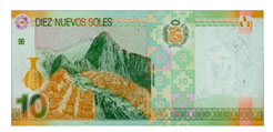 Nuevos Billetes de S/. 10 reverso