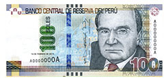 Nuevos Billetes de S/. 100 anverso