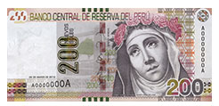 Nuevos Billetes de S/. 200 anverso