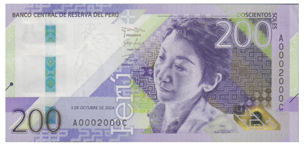 Nuevos Billetes de S/ 200 anverso