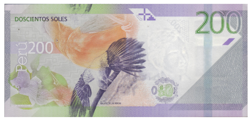 Nuevos Billetes de S/ 200 reverso