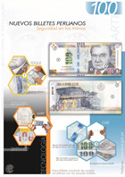 Afiche del nuevo billete de S/. 100