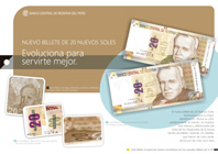 Afiche del nuevo billete de S/ 20