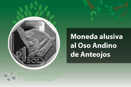 Moneda alusiva al Oso Andino de Anteojos