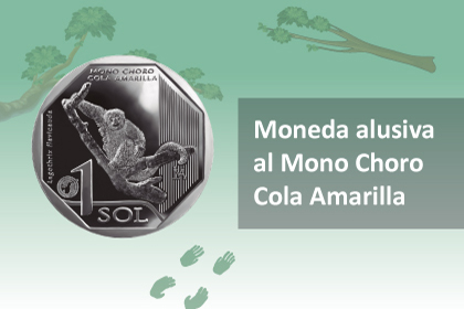 Moneda alusiva al Mono Choro Cola Amarilla