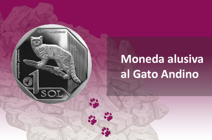 Moneda alusiva al Gato Andino